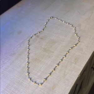 Worn Once Elegant Silver and White Necklace